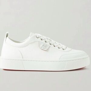 Christian Louboutin Ivory Sneakers with Red Accents